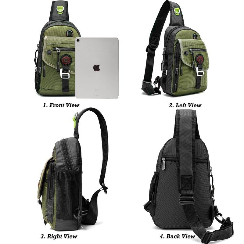 NICGID Sling Bag Chest Shoulder Backpack Crossbody Bags for Tablet Laptop Outdoor Hiking Men Women - Image 2